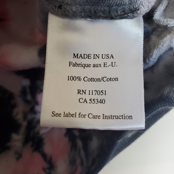 DTLA Brand Jeans Tie Dye Cotton Crew Neck Sweatshirt Cosmic Size XS - Picture 7 of 9